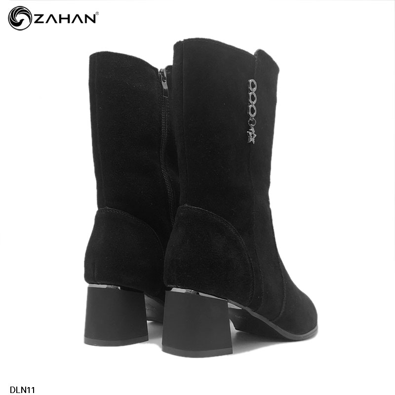 Boots cổ lửng, da lộn, 5 cm, BOOTS5522