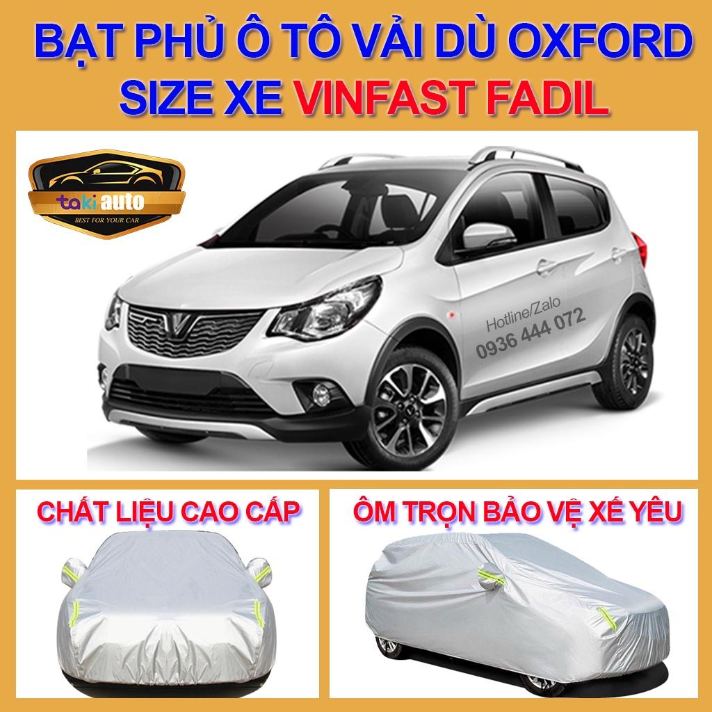 Bạt phủ xe ô tô Vinfast Fadil 4,5 chỗ cỡ nhỏ , áo trùm phủ kín bảo vệ loại vải dù oxford