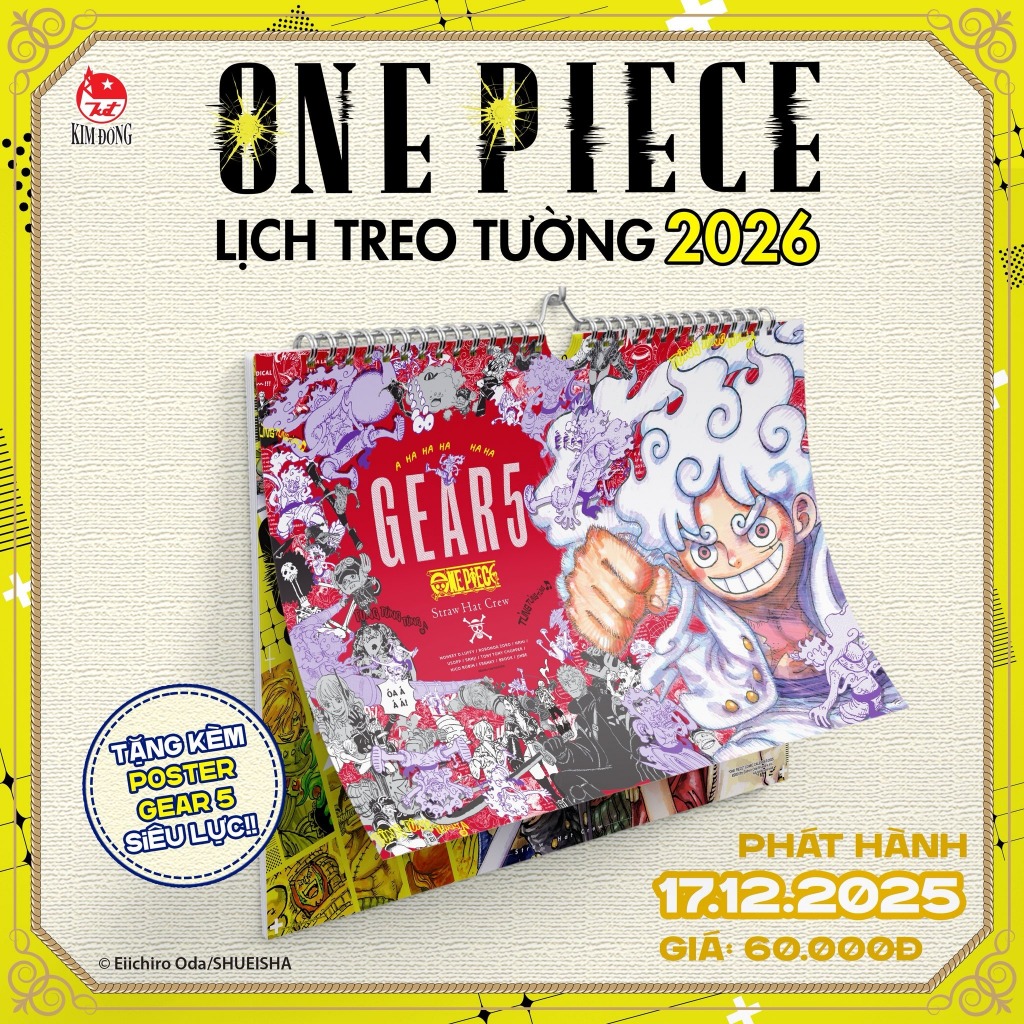 Sách - Lịch Treo tường One Piece 2026 - Kim Đồng