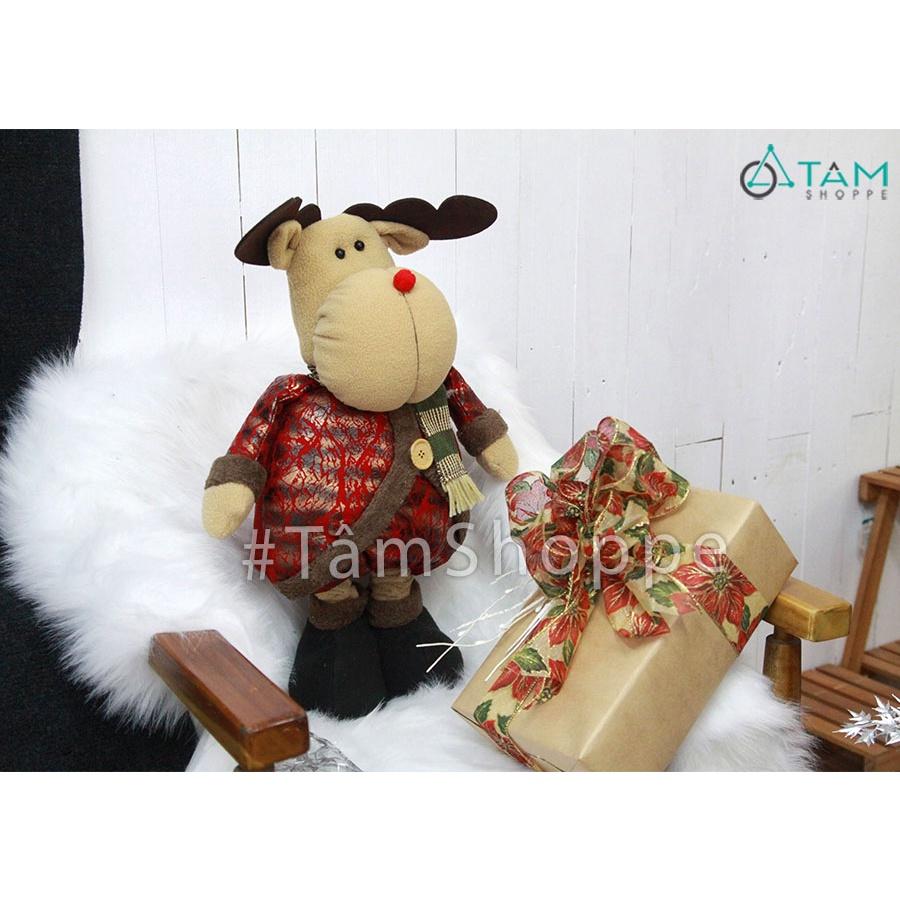 Thú nhồi bông ông già noel tuần lộc người tuyết chân rút QTNOEL-05