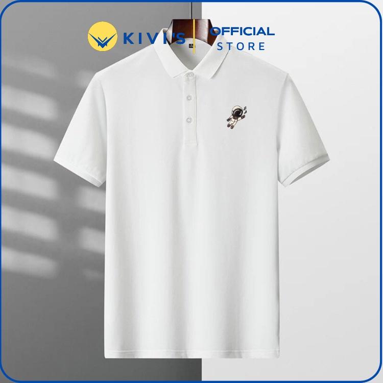 Áo thun nam polo có cổ KIVI'S cao cấp vải Cotton 100% 4 chiều kháng khuẩn, chống nhăn, thoáng mát KIVI'S
