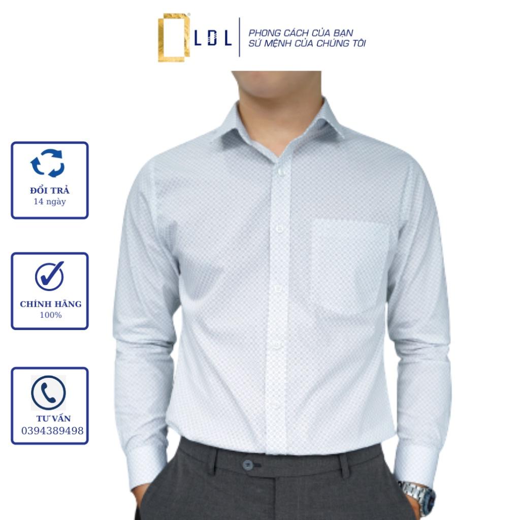 Áo Sơ Mi Nam Dài Tay Công Sở LDL 100% Cotton Cao Cấp Họa Tiết Kẻ Sọc