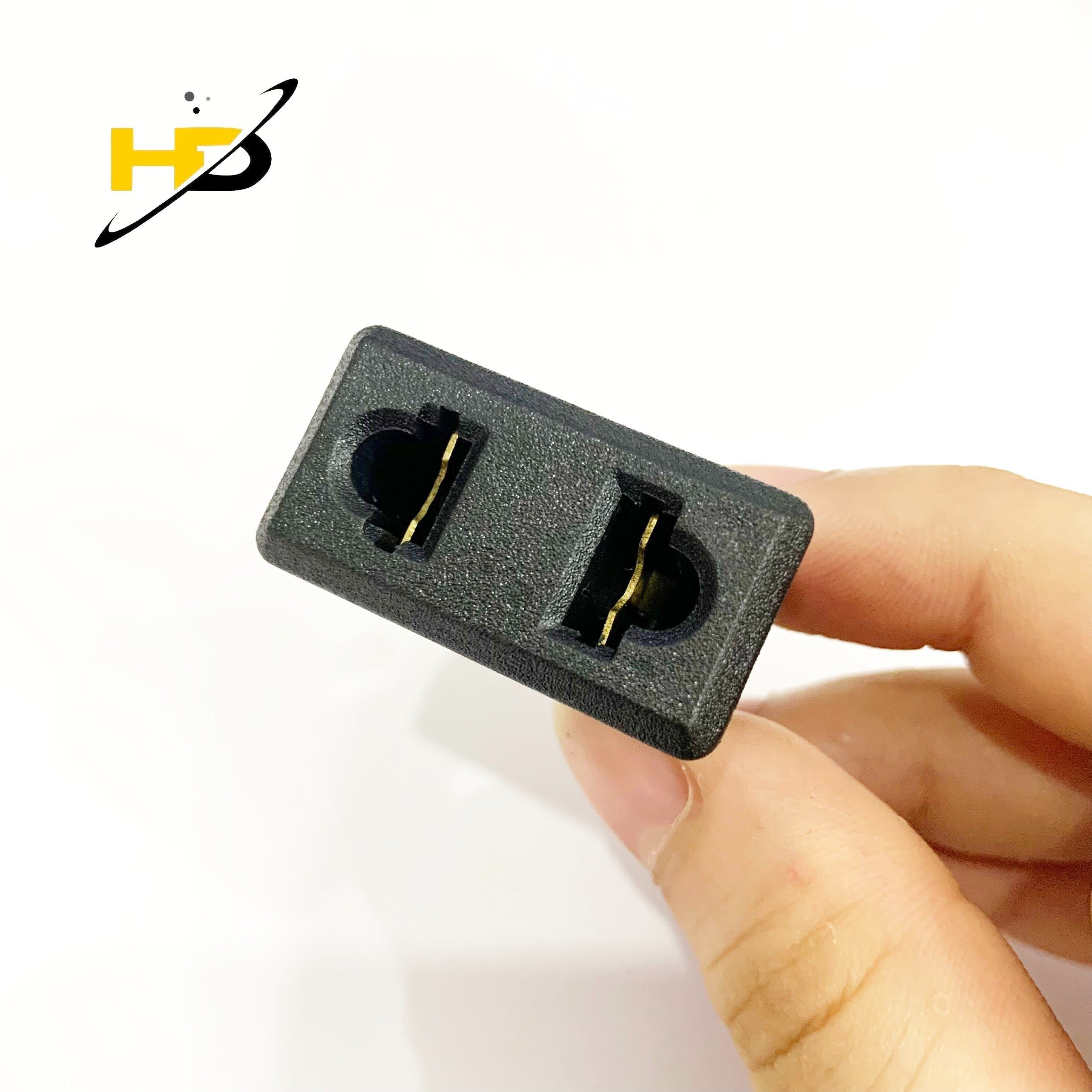 Bộ 2 Chiếc Ổ Cắm Dẹt 2 Chân , Ổ Cắm Đa Năng Chống Vỡ Chịu Nhiệt Cao