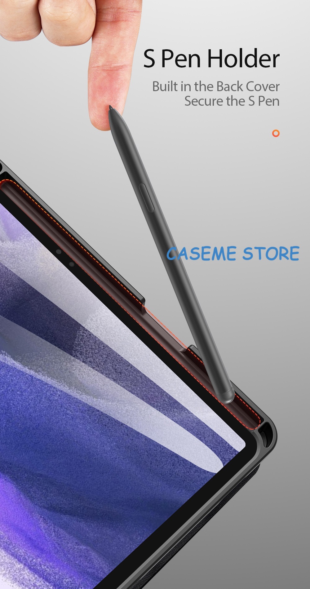 Bao da Dux Ducis Domo dành cho Samsung Galaxy Tab S7 FE  có khay đựng bút - Hàng chính hãng