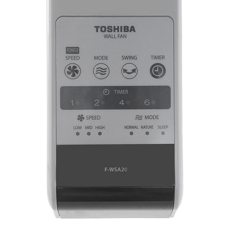 Quạt Treo Tường Toshiba F-WSA20VN - Xám - Hàng chính hãng