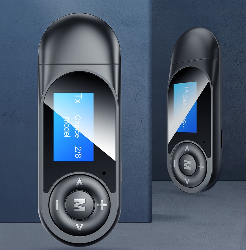 ROGTZ Bộ Thu Phát Không Dây 2 In 1 Bluetooth 5.0 Màn Hình LCD T-013 - Hàng Nhập Khẩu