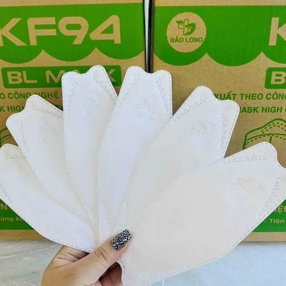 Set 100 khẩu trang KF94 Bảo Long tiêu chuẩn Hàn Quốc kháng khuẩn chống bụi mịn cao cấp