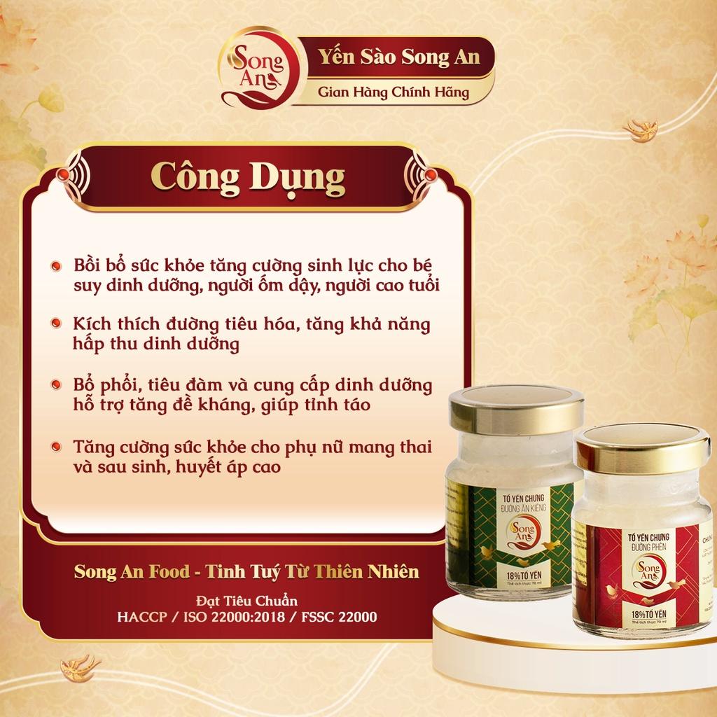 Yến chưng sẵn, Tổ yến sào chưng hũ Song An Food 70ml tăng sức đề kháng