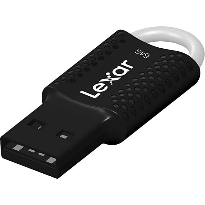 USB 2.0 Flash Drive Lexar JumpDrive V40 64GB/ 128GB, thiết kế nhỏ gọn màu đen - Hàng chính hãng