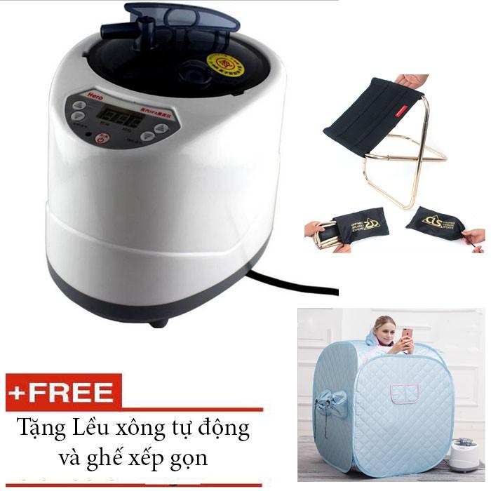 Máy xông hơi 220v gia đình tặng phòng xông và ghế ngồi xếp gọn - HanruiOffical