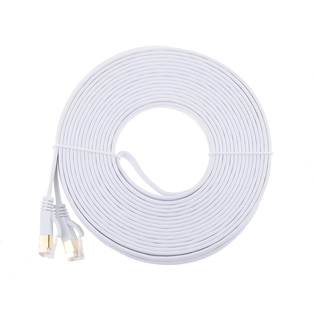 Plated Patch Network 2x Cat7 Ethernet LAN RJ45 Internet Cable Gold