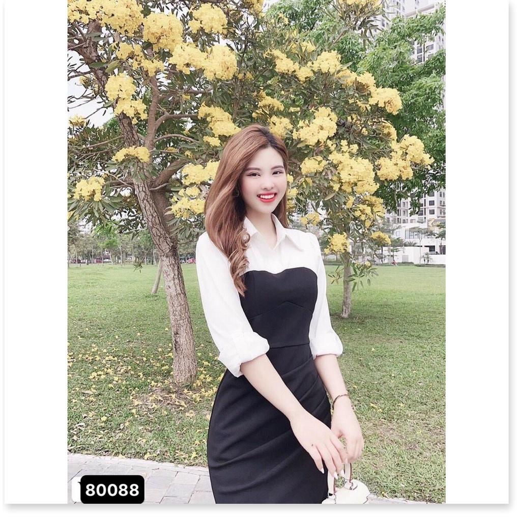 Đầm poly 2 da phối voan siêu xinh , tôn dáng , hot hot 2021 KME FASHION