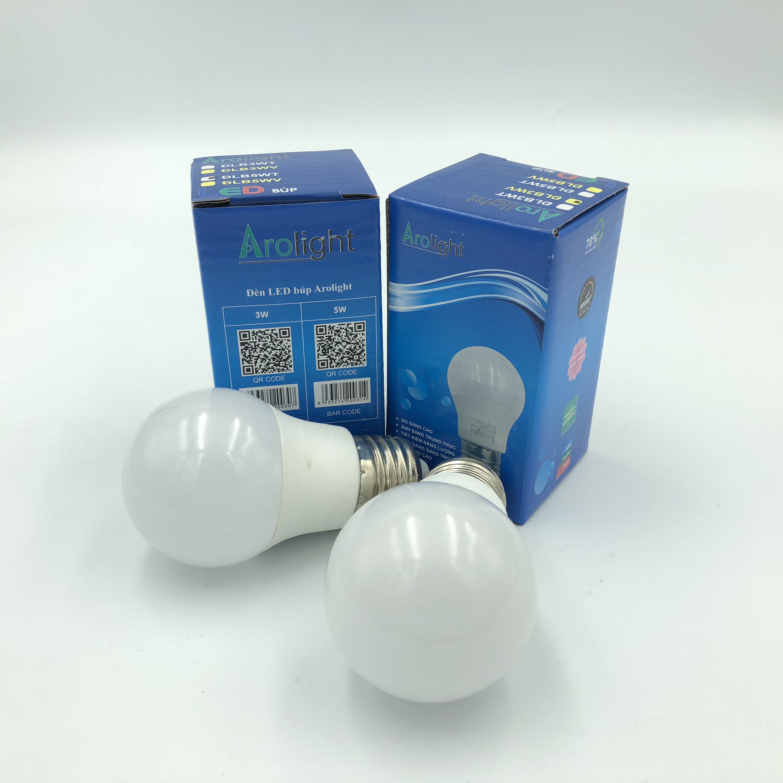 Bộ 5 Bóng đèn LED búp kín nước 3W