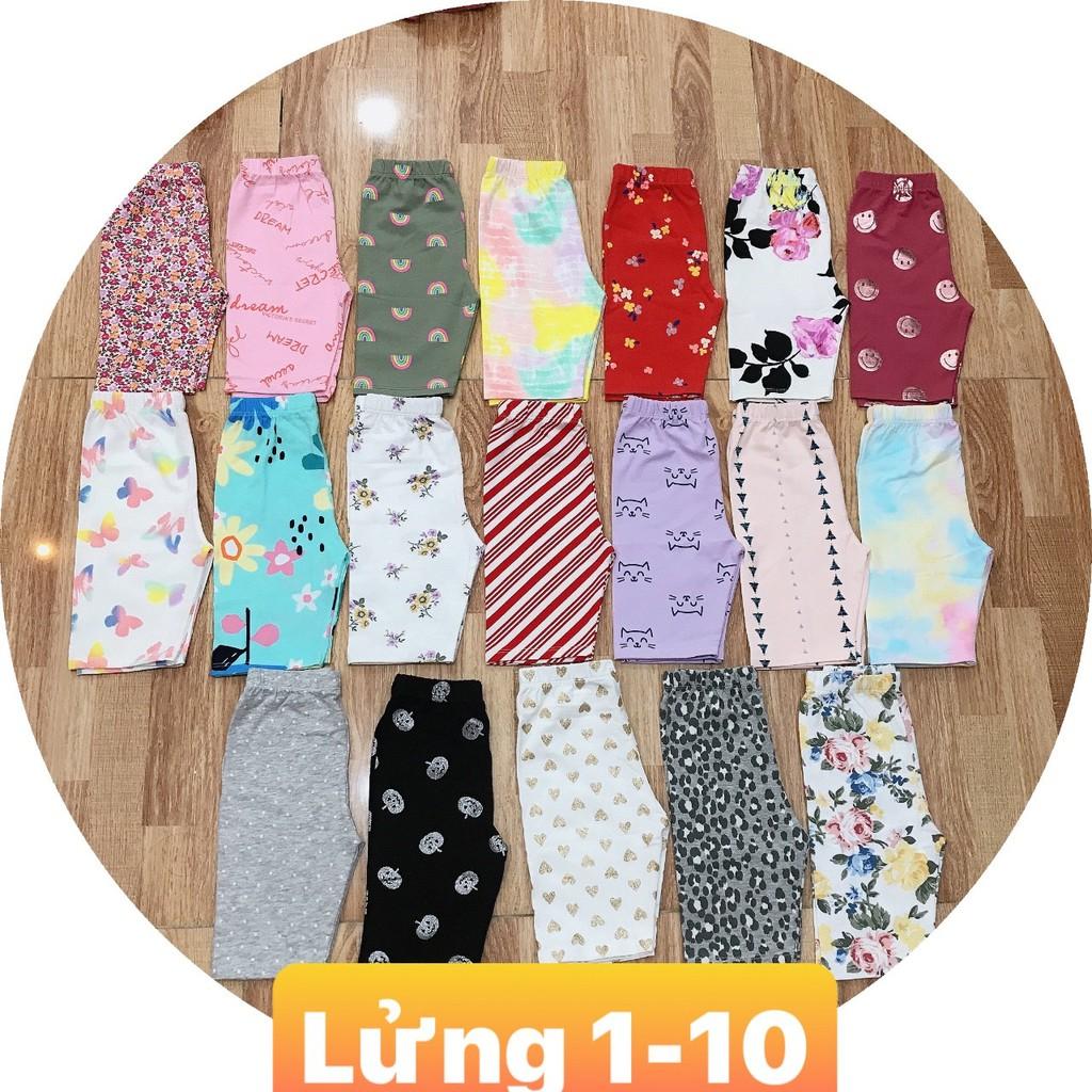 (VẢI XUẤT XỊN) QUẦN LEGGING LỬNG/QUẦN LỬNG HOẠ TIẾT THUN COTTON 4 CHIỀU XUẤT DƯ MỀM MỊN MÁT 9-41KG