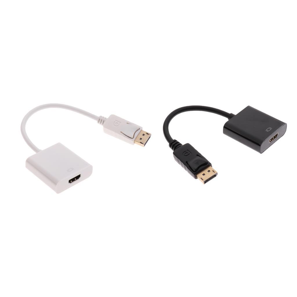 DP Displayport Male to HDMI Female Cable Converter Adapter for PC HP/DELL Black