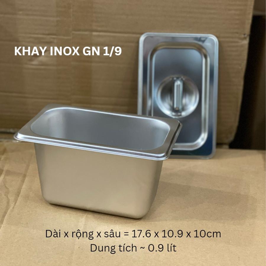 Khay inox đựng topping - thạch, trân châu, nhân bánh mì - buffet, kem, thực phẩm ...