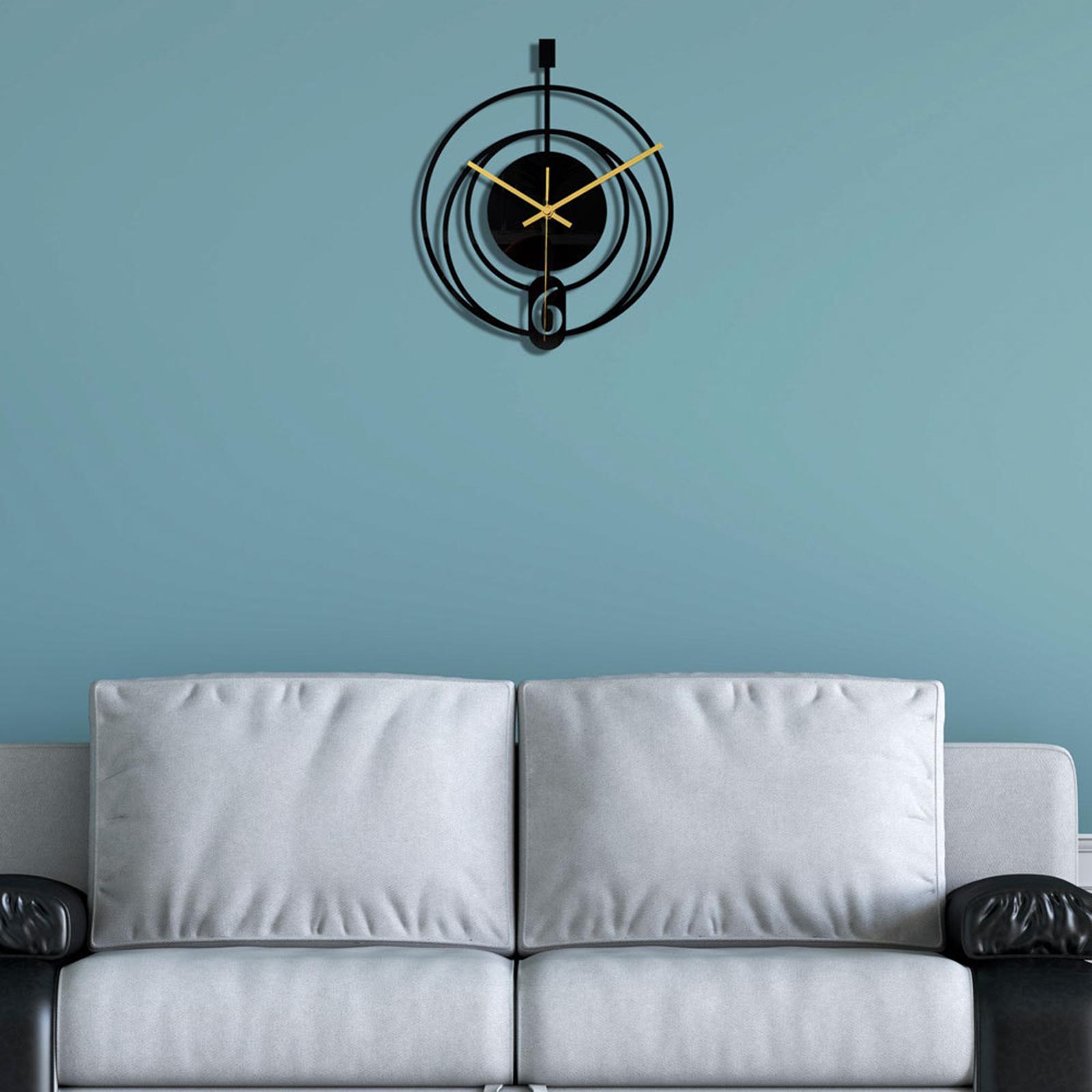 Minimalist Wall Clock Gift Decor Home Silent Clocks Acrylic Black Art