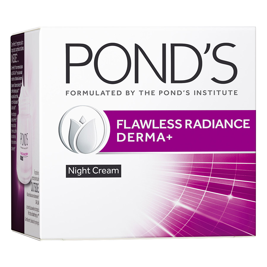 Kem Dưỡng Da Pond'S Flawless Radiance Derma Kem Dưỡng Sáng Da Giảm Thâm Nám Ban Đêm Trắng Mịn Mướt Sương 50G