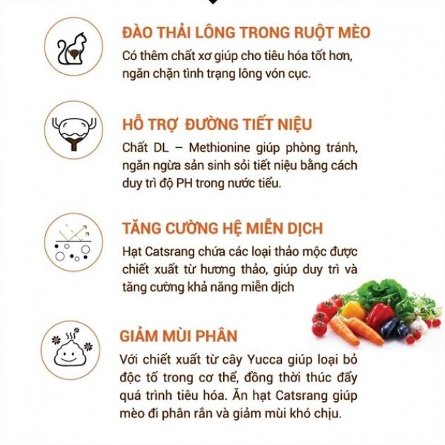 Thức ăn hạt cho mèo Catsrang - Túi 5kg