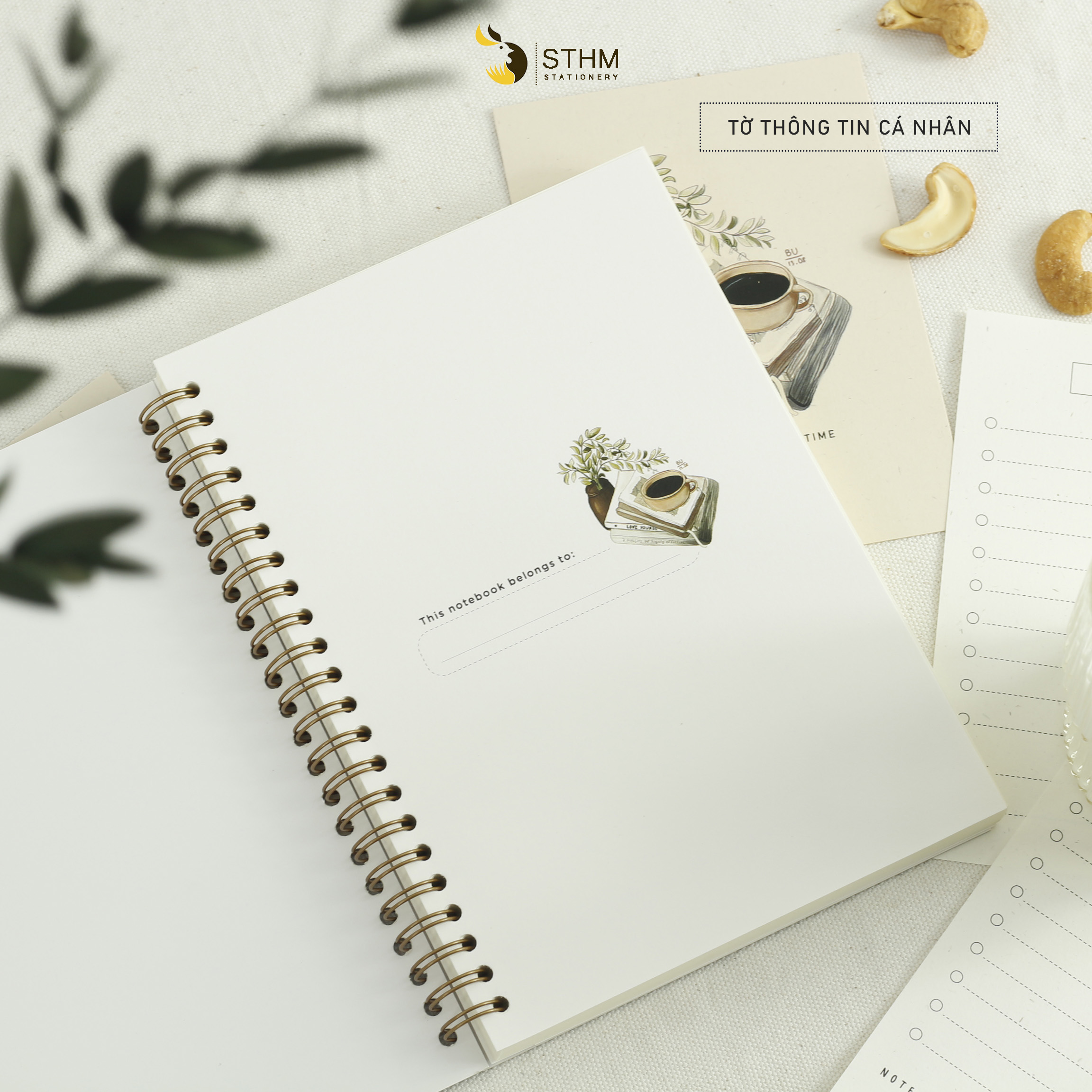 Sổ mẫu độc quyền -  Gồm 35 mẫu - Vintage - Sổ lò xo A5 - STHM Stationery