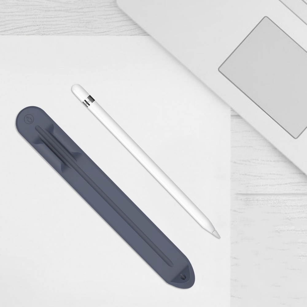 Thanh silicon kẹp bút dành cho Apple Pencil 1, Apple Pencil 2 khay cài bút hít nam châm, mặt dính keo dán bao da ốp lưng- Hàng chính hãng