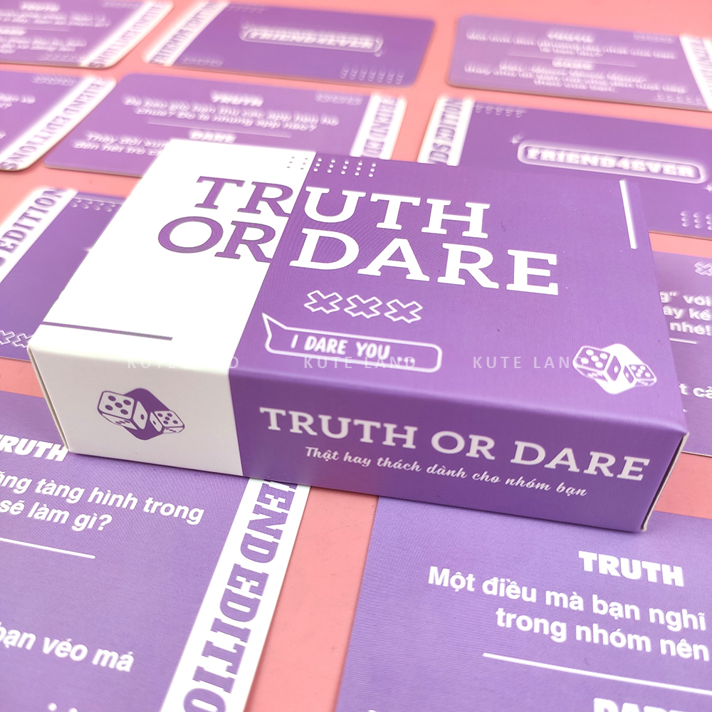 Bài Truth Or Dare Drinking Game Nói hay làm 55  lá bài dành cho nhóm bạn