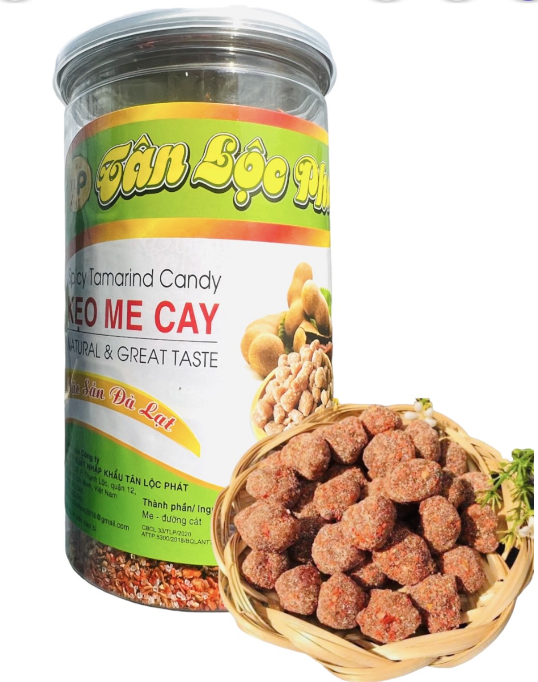 500G KẸO ME CAY XÍ MUỘI THƯƠNG HIỆU TÂN LỘC PHÁT