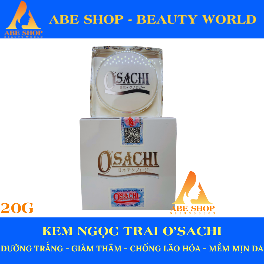 KEM O'SACHI NGỌC TRAI - RONG BIỂN - COLLAGEN 20G - MỜ THÂM NÁM - TÁI TẠO DA