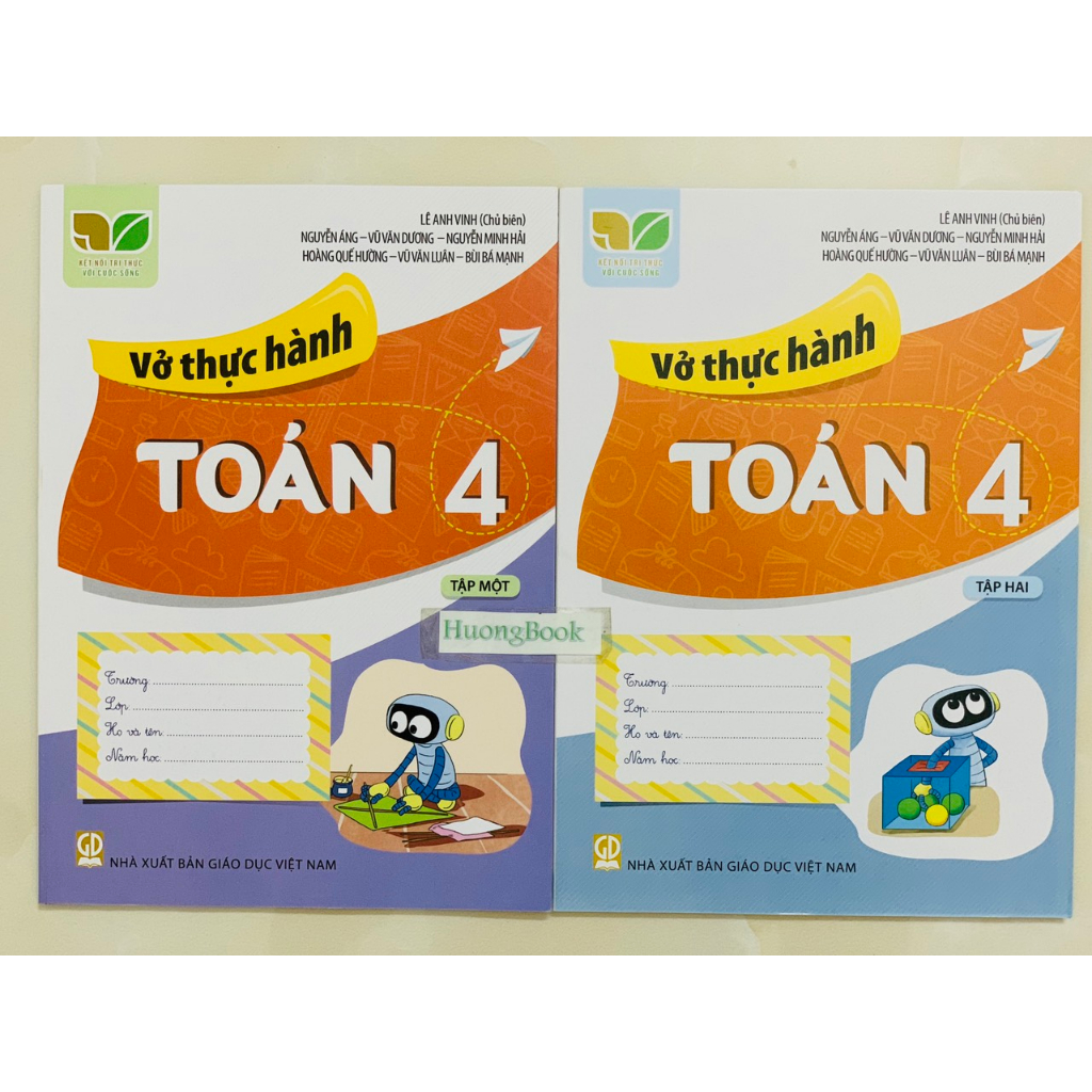 Sách - Combo Vở thực hành toán 4 tập 1 + 2 ( kết nối )