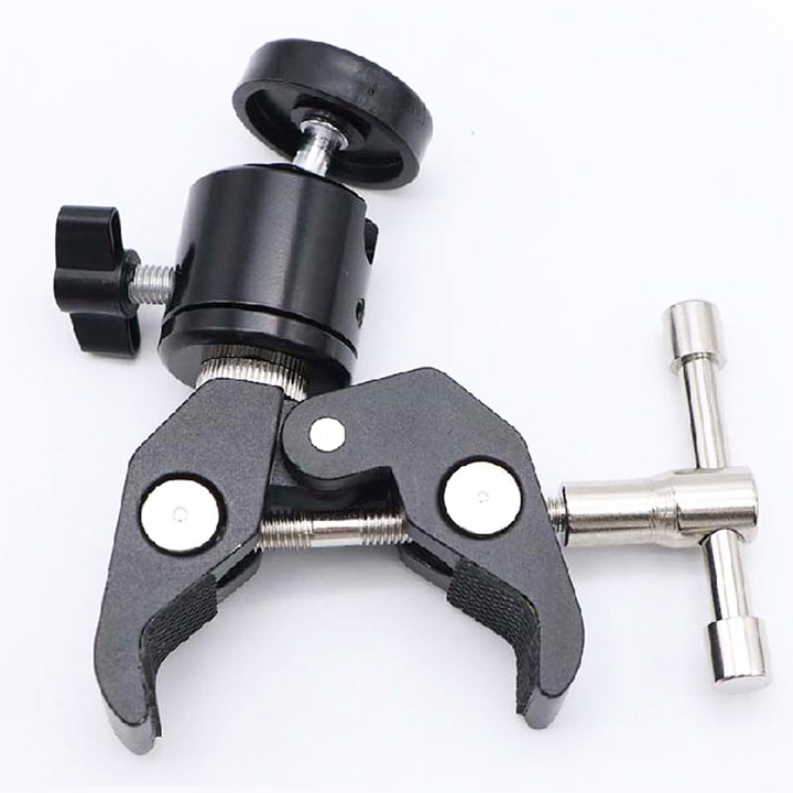 Kẹp ghi đông nhôm CNC ball head Q29 siêu cứng xoay 360 độ