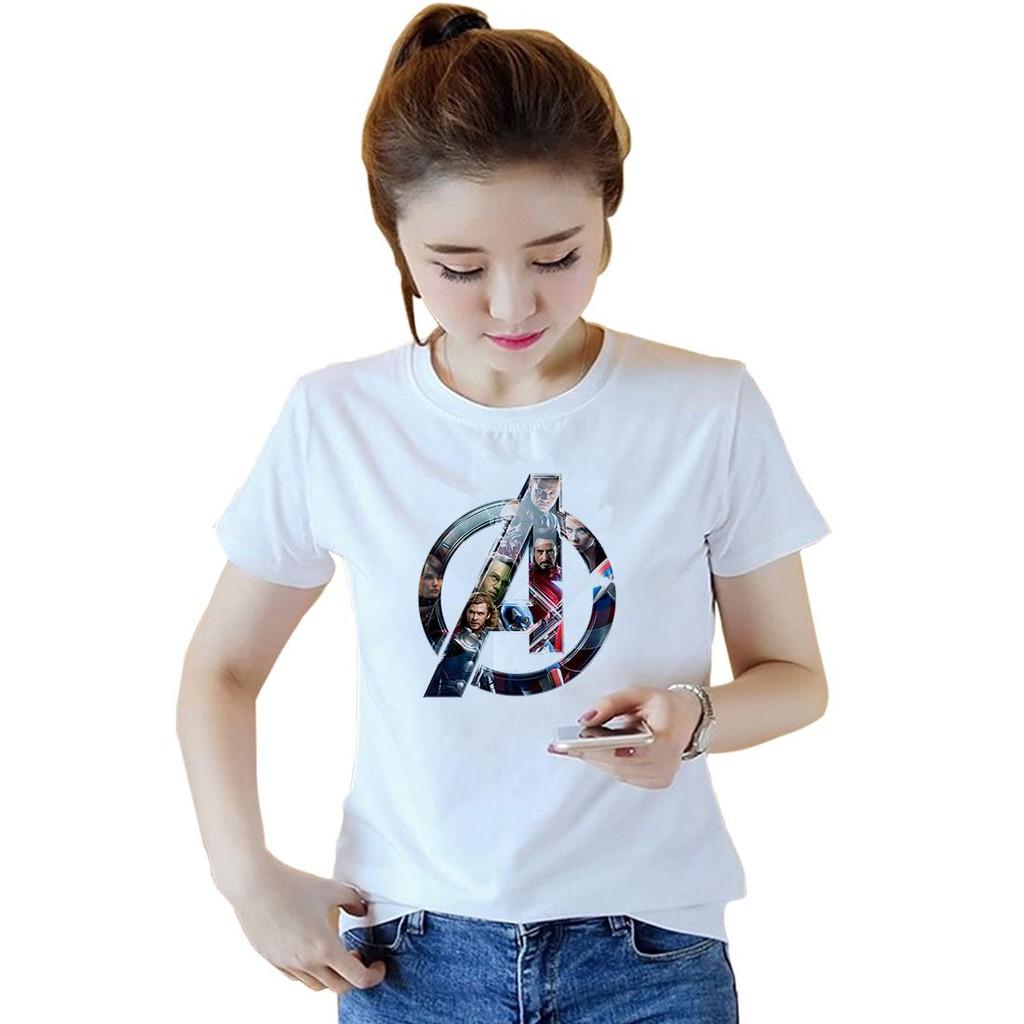 Áo thun nữ đẹp form rộng Hàn Quốc biệt đội siêu anh hùng vải dày mịn