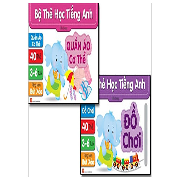 Combo Bộ Thẻ Học Tiếng Anh - Đồ Chơi + Quần Áo Cơ Thể