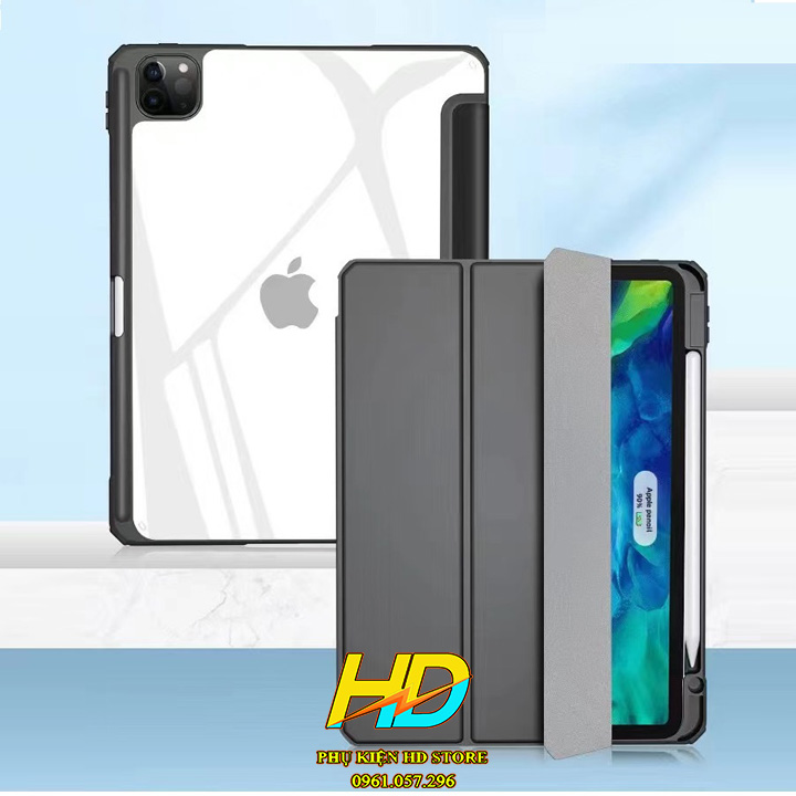 Bao Da Cao Cấp Dành Cho iPad Pro 11 inch 2021/2020/2018 Chính Hãng Mutural Folio Case Lưng Trong Suốt, Chống Sốc, Có Ngăn Đựng Bút Tiện Lợi - Hàng Chính Hãng