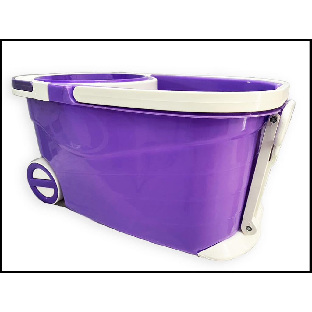 Bộ lau nhà 360 cao cấp thùng lau tự vắt thông minh lồng inox cây lau inox chắc chắn kèm 2 bông lau sợi cotton thấm hút cực tốt