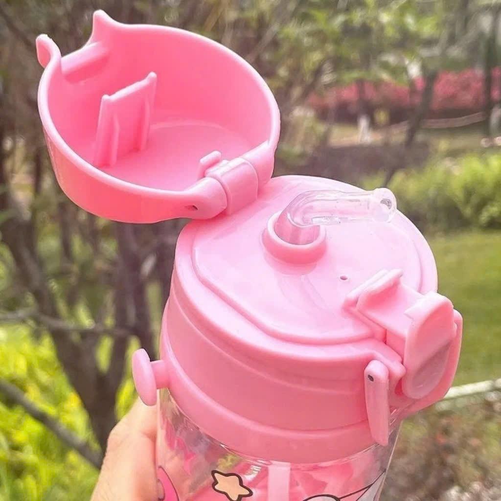 Bình đựng nước học sinh tiểu học,mẫu giáo họa tiết Kuromi, Melody, hàng cao cấp