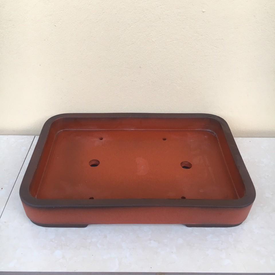 Chậu bonsai Khay Chữ nhật đất nung gốm Bát tràng 1 size BM-70