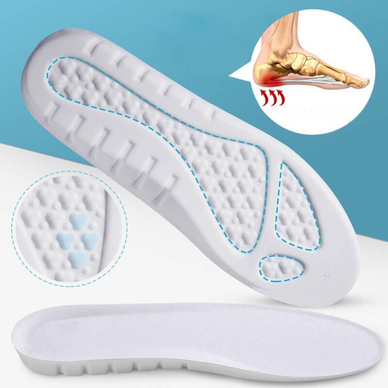 1 Pair Women Sport Insoles High Elastic Ultra-Light Breathable Shockproof Shoe Pads Men EVA Soft Shoes Insole Deodorant