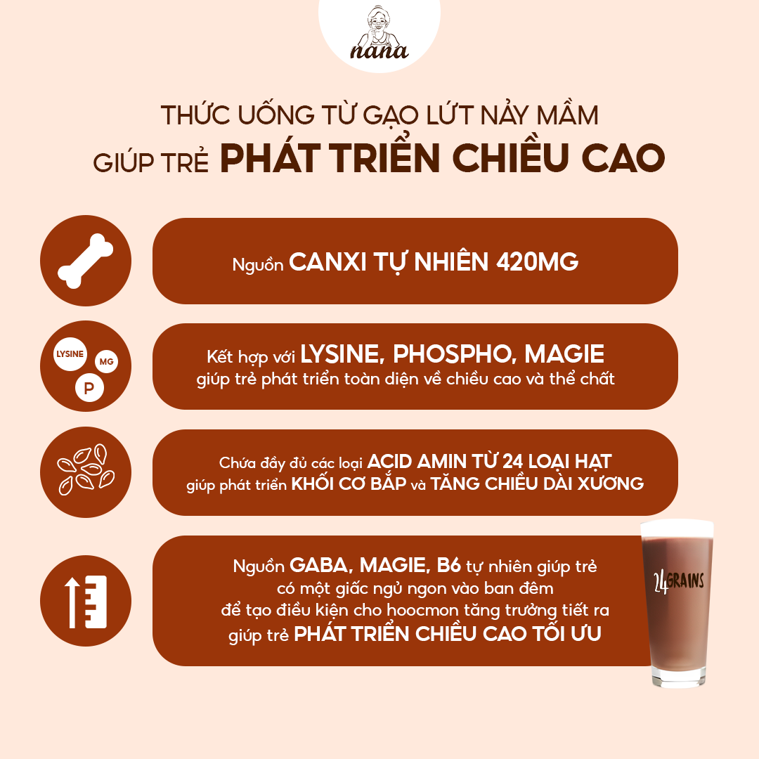 Sữa Hạt 24Grains 700g x4 Hộp (2.8kg) Vị Socola Tự Nhiên Cho Trẻ Từ 3 Tuổi &amp; Người Lớn Bổ Sung Dinh Dưỡng Toàn Diện