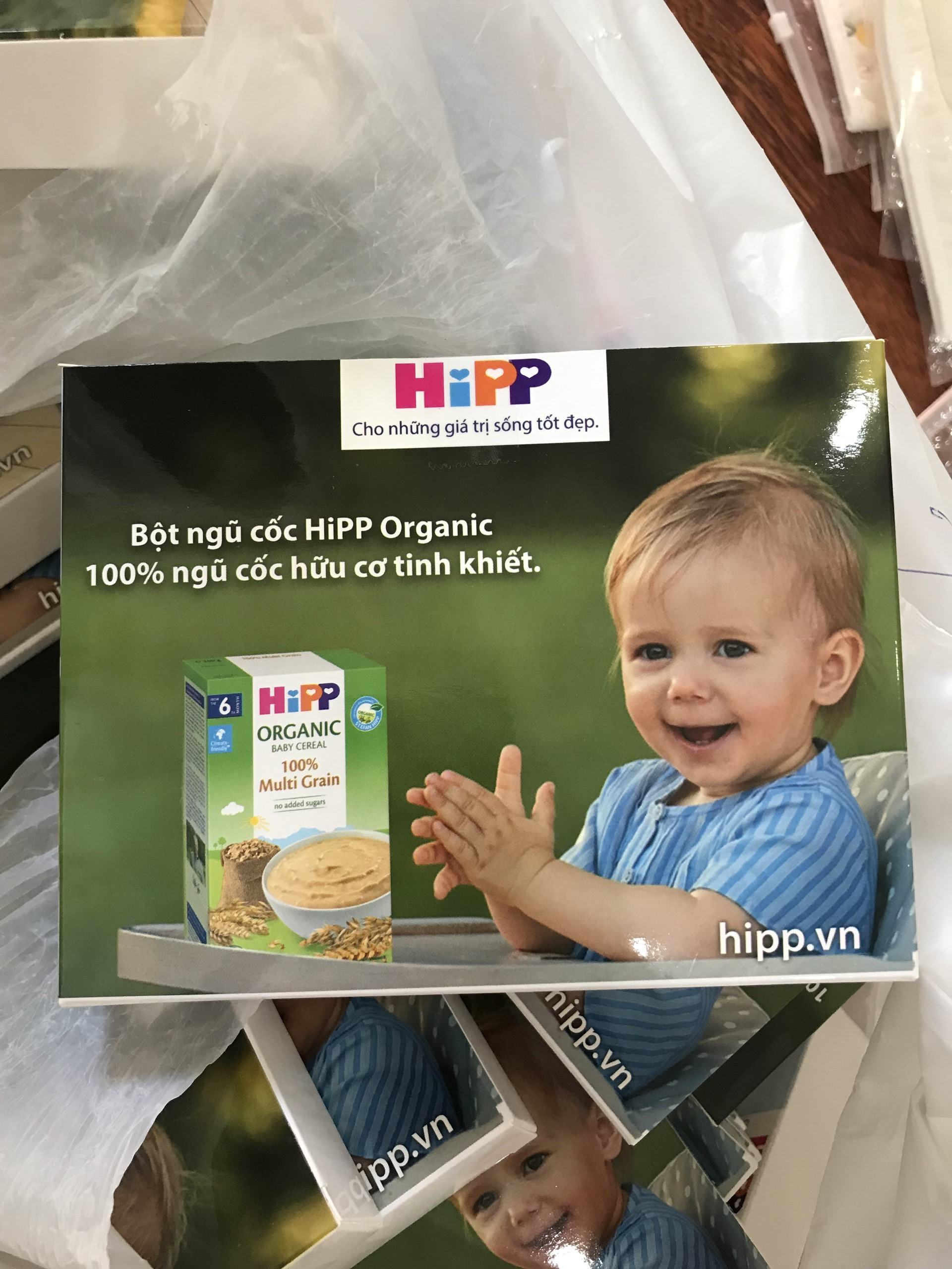 Set 02 gói bột ngũ cốc ăn dặm Hipp cho bé từ 6 tháng