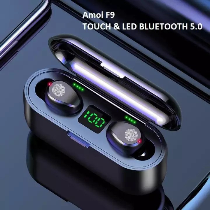 Tai Nghe Bluetooth Không Dây ADEMAX 5.0 F9 - Tai Nghe Airpods Cao Cấp - Kiểu Dáng Độc Đáo, Nhỏ Gọn - Âm Thanh Mềm Mượt, Thoải Mái, Không Làm Nhức Tai - Hàng chính hãng