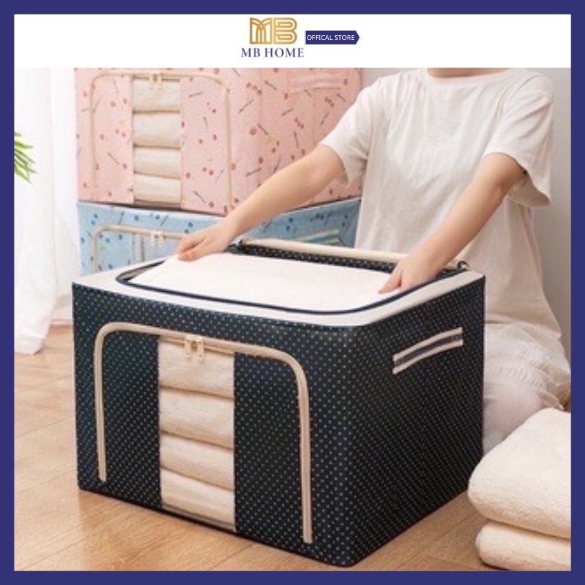 -Túi Đựng Quần Áo Vuông Khung Thép - Gấp gọn tiện lợi, bảo quản quần áo bền đẹp