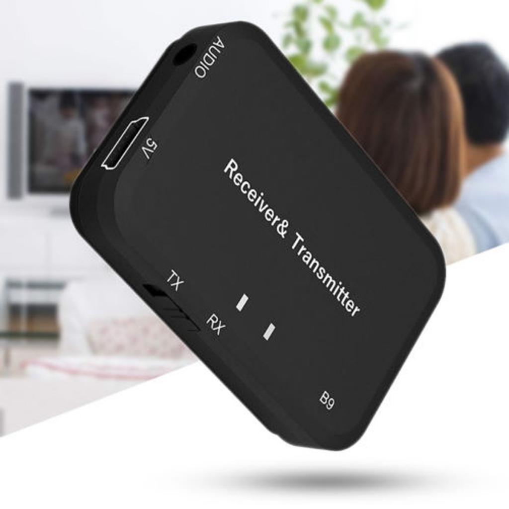 Transmitter+Receiver Audio 3.5mm Adapter For TV PC Earphones