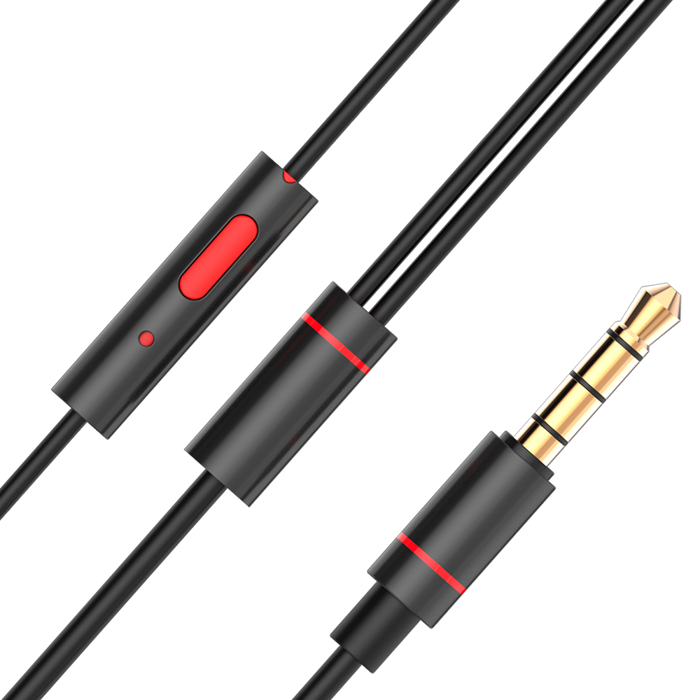 Tai Nghe Có Dây 3,5mm Nhét Tai Cách Ly Tiếng Ồn Bằng Kim Loại Âm Thanh Nổi Với Micrô Điều Khiển