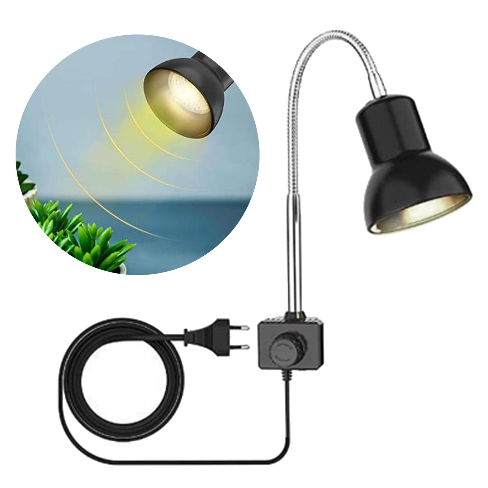 Rotatable Aquarium Reptile Heat Light Clamp Lamp Bulb w/ Clip 25W EU Plug