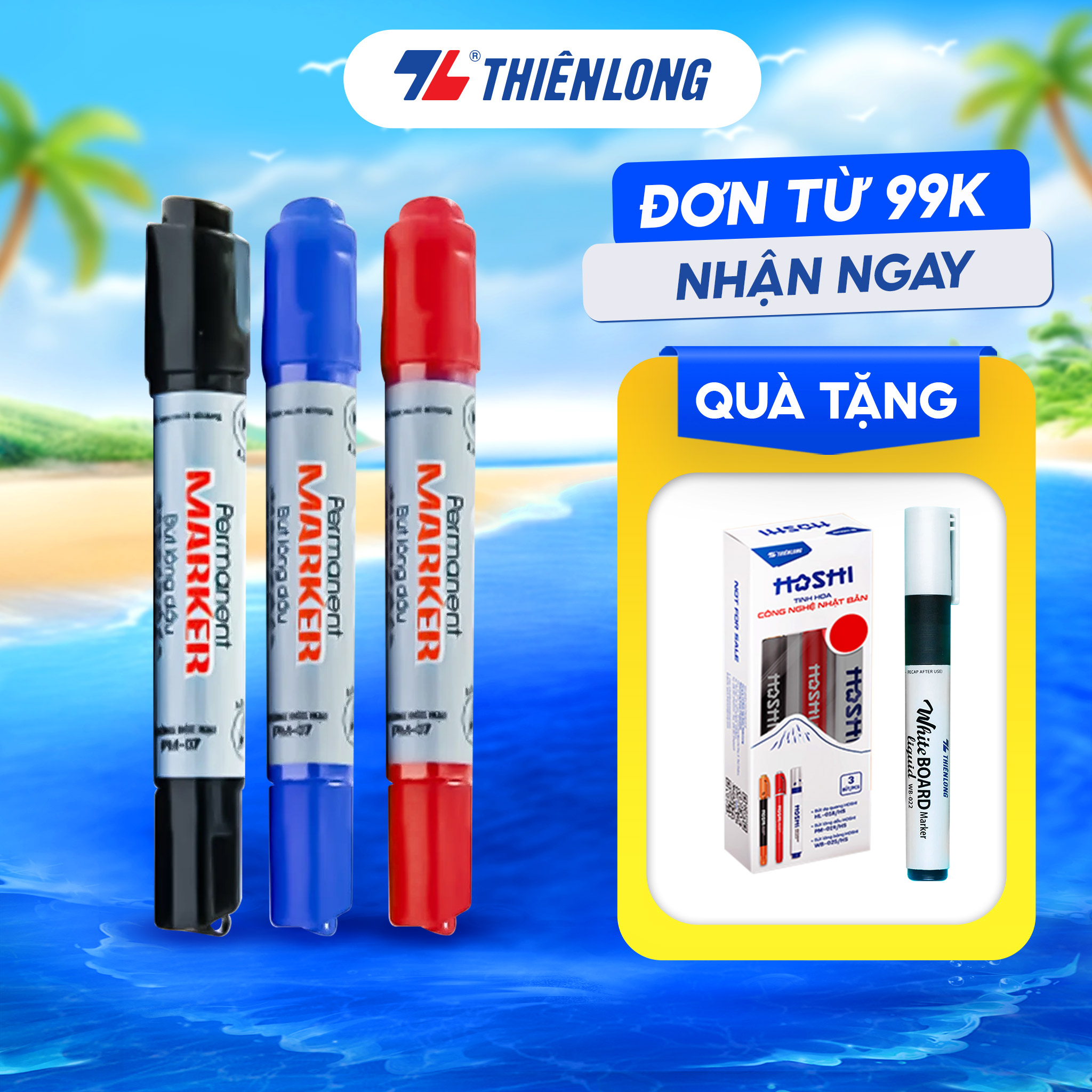 Combo 10 Bút lông dầu Thiên Long PM-07