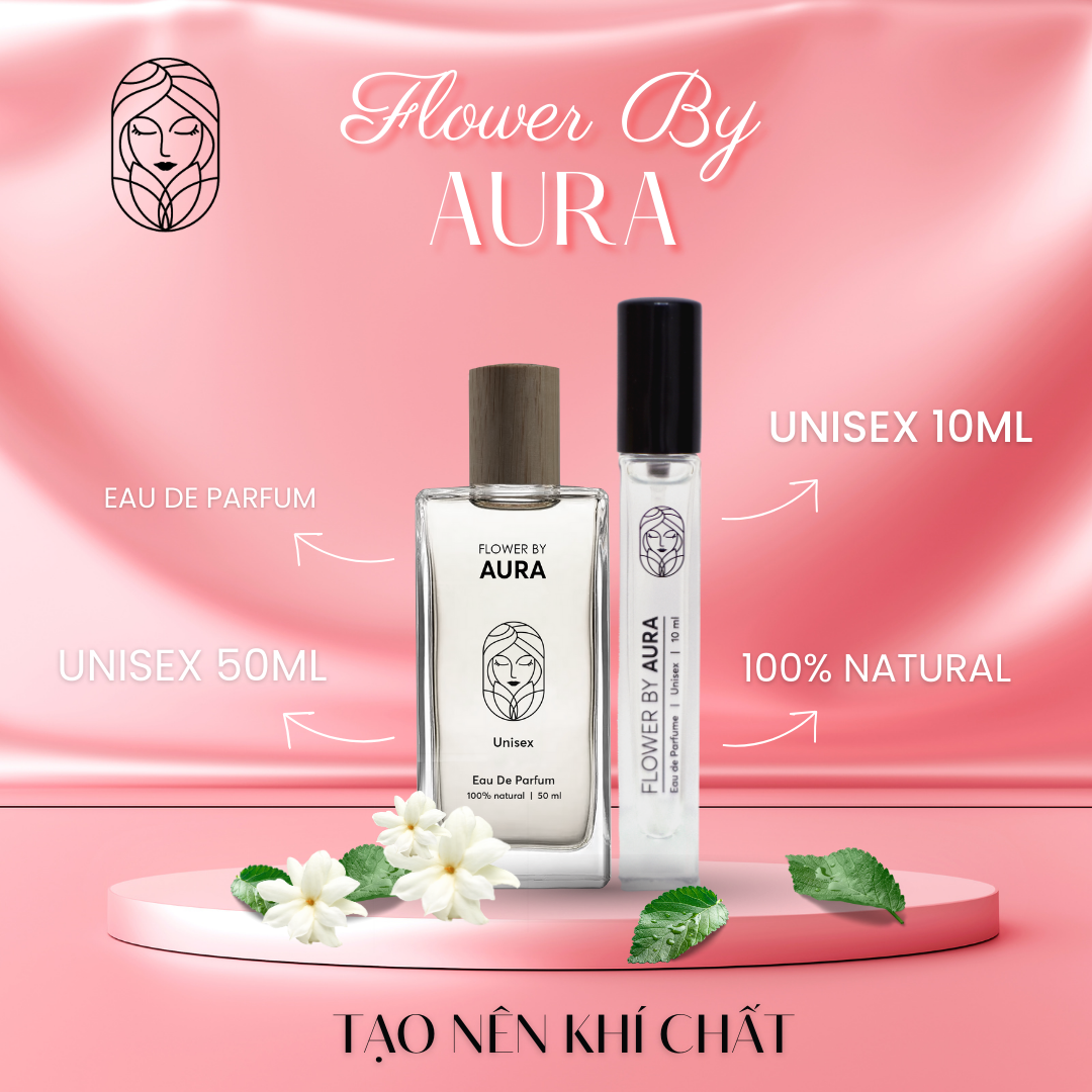 Nước hoa thiên nhiên Flower By Aura_Combo 2 chai Unisex 50ml & 10ml