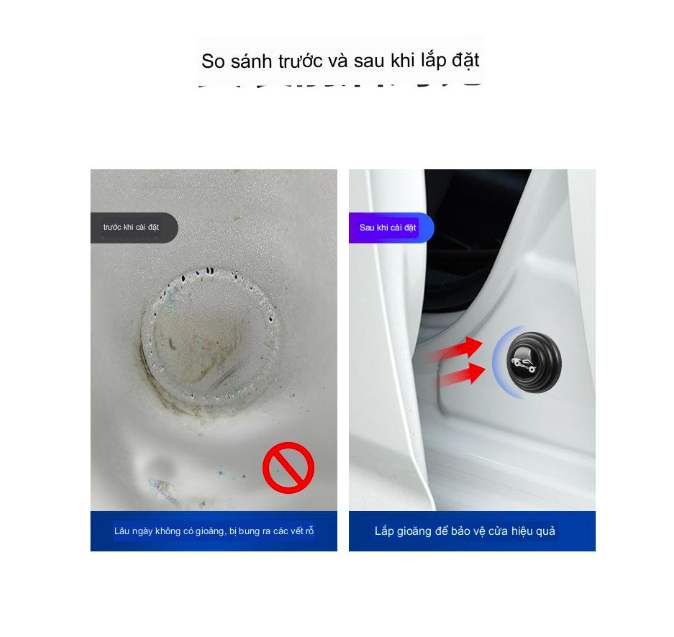 Cao su giảm chấn - Nút cao su giảm chấn cửa ô tô giảm lực đóng cửa ô tô
