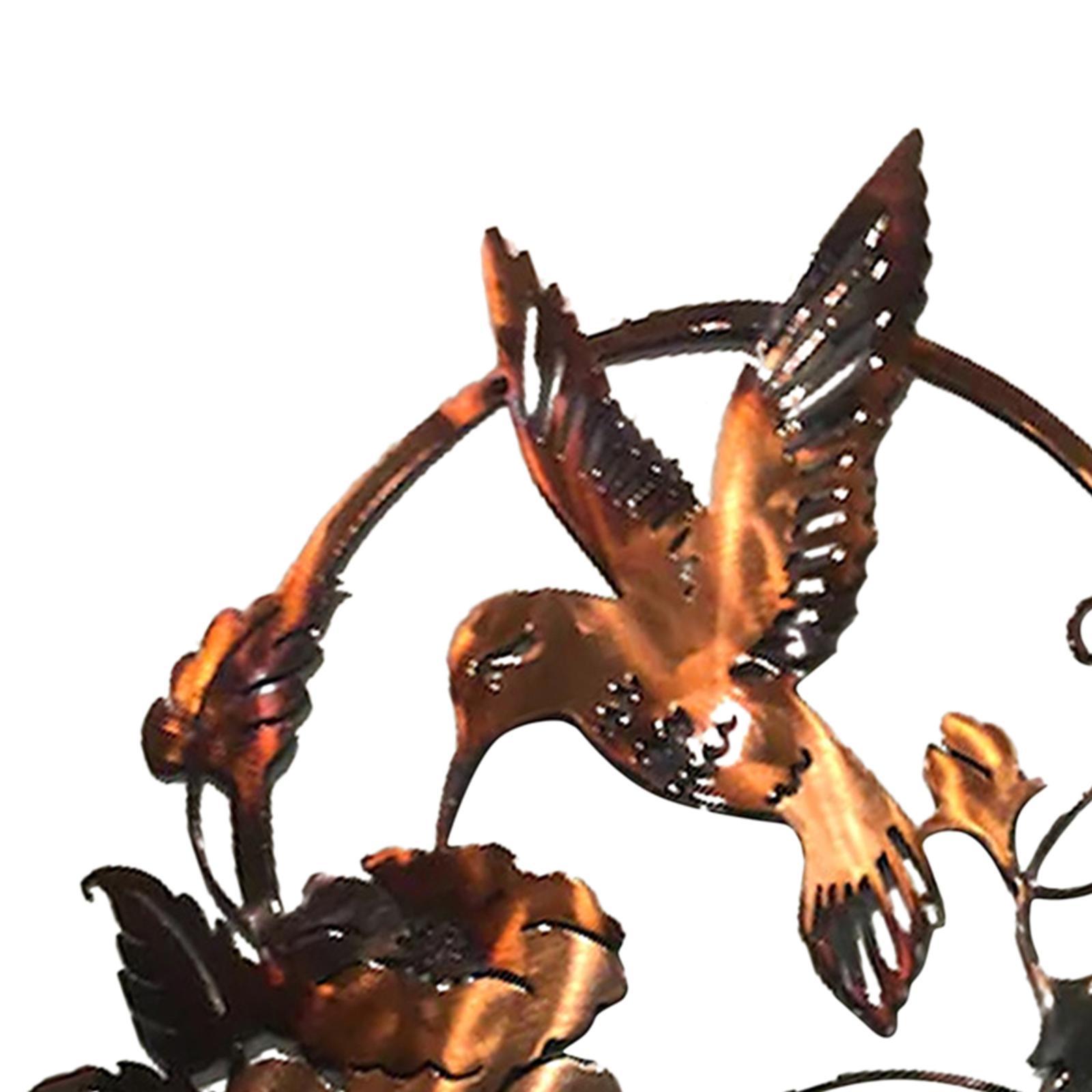 Bird Metal Wall Silhouette Wall Sculptures Garden Statues Outdoor Home