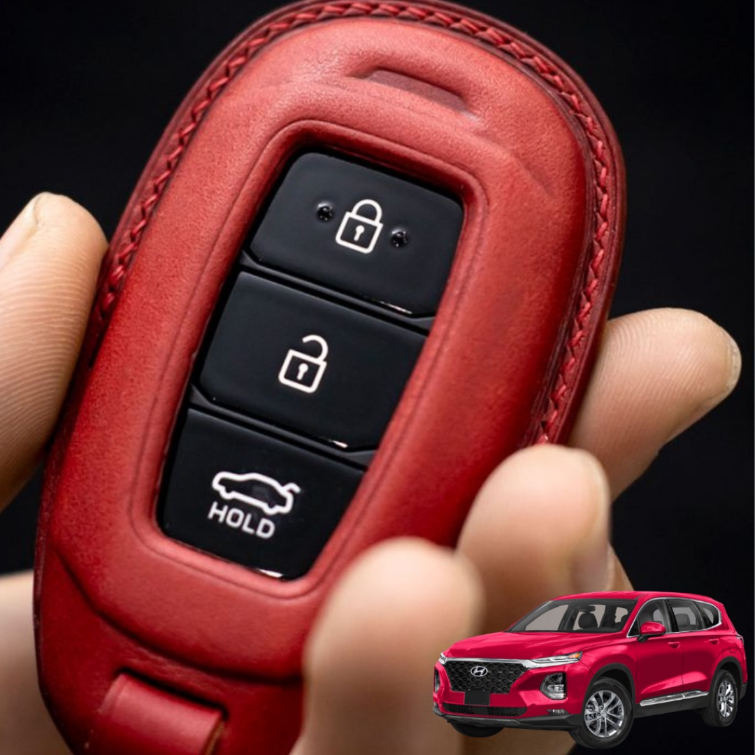 Bao Da Chìa Khóa ô tô HYUNDAI SANTAFE Cao Cấp | Bọc chìa khóa ô tô da thật khâu tay