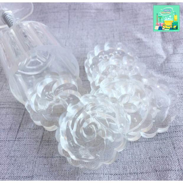 Khuôn Làm Bánh Trung Thu Hình Hoa 3D Trong Suốt 50g 6 Khuôn Nhỏ - BT104